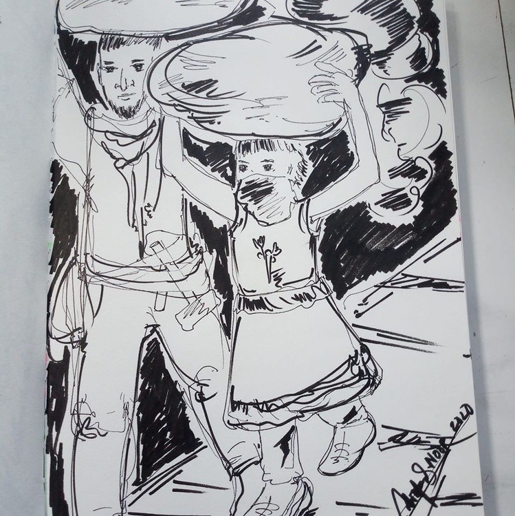 Migrant Girl in Search of Humane