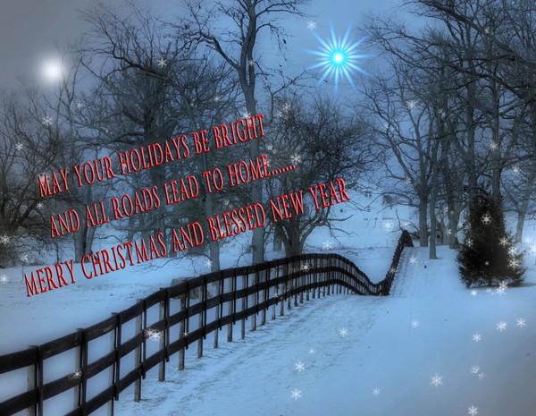 Christmas card Winter Landscape