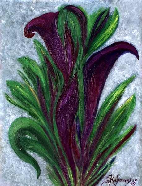 028- Purple Callas - Sold