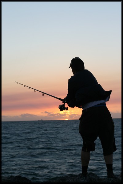 Casting into the sunset