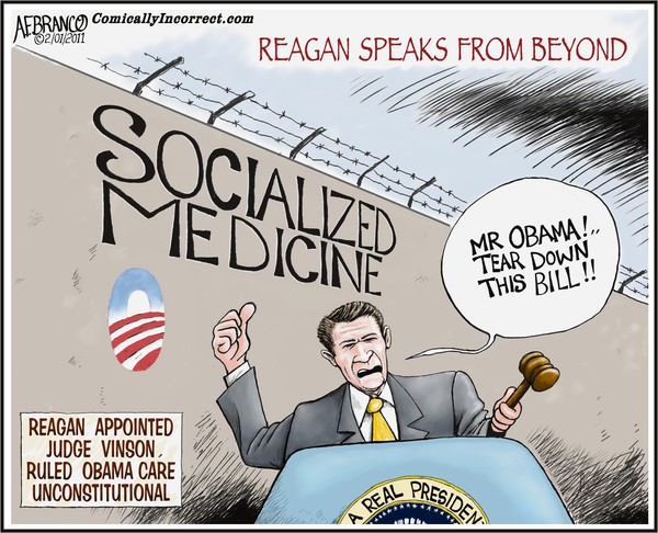 Reagan From Beyond (Cartoon) by A.F Branco | ArtWanted.com