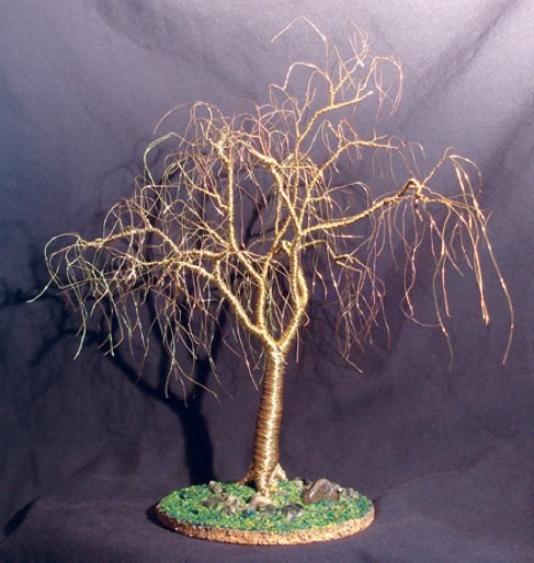 Winter Willow, wire tree sculpture