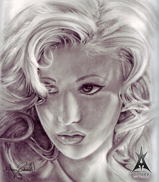 Christina Aguilera Pencil Portrait 