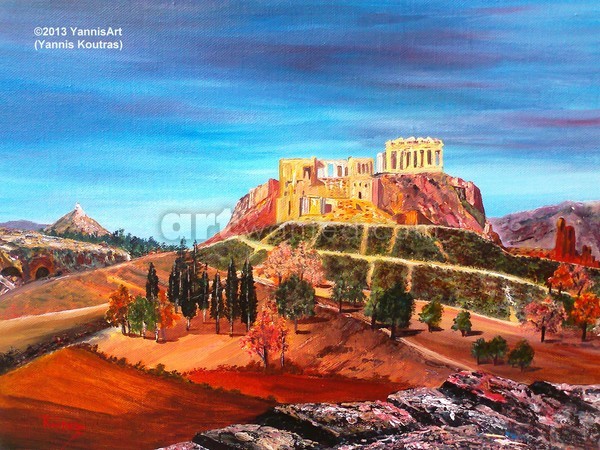 Acropolis – Parthenon BC.526 “Oil & acrylic on Can