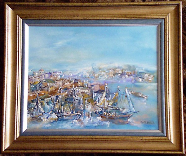 'MARINE LANDSCAPE'-OIL on CANVASS,Dim:50/60cm
