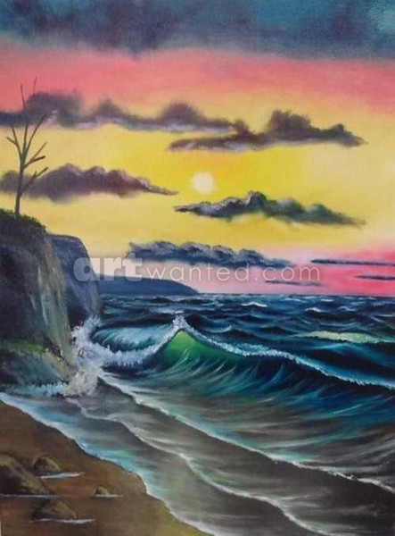 sunset over the ocean