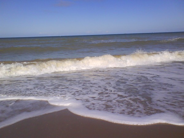 the waves.