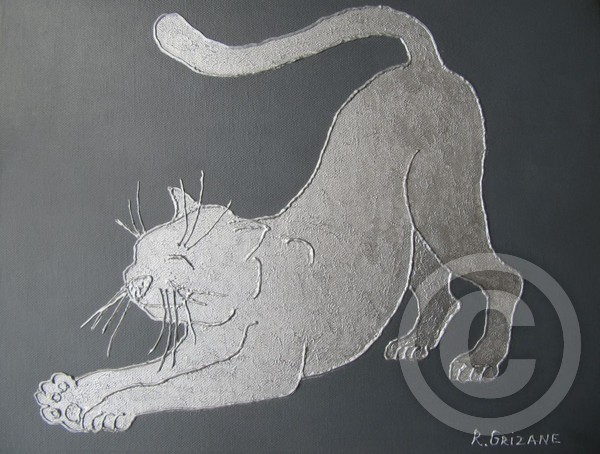 stretching cat