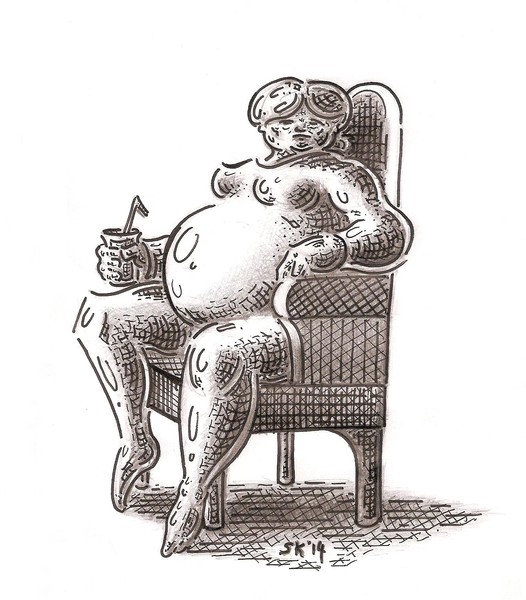 Woman in chair (quick sketch)