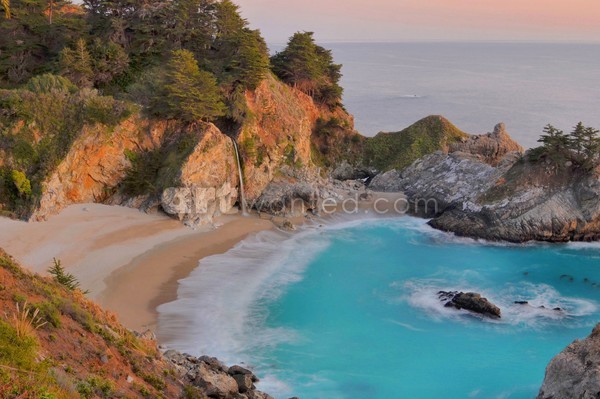 McWay Falls At Sunset - Big Sur