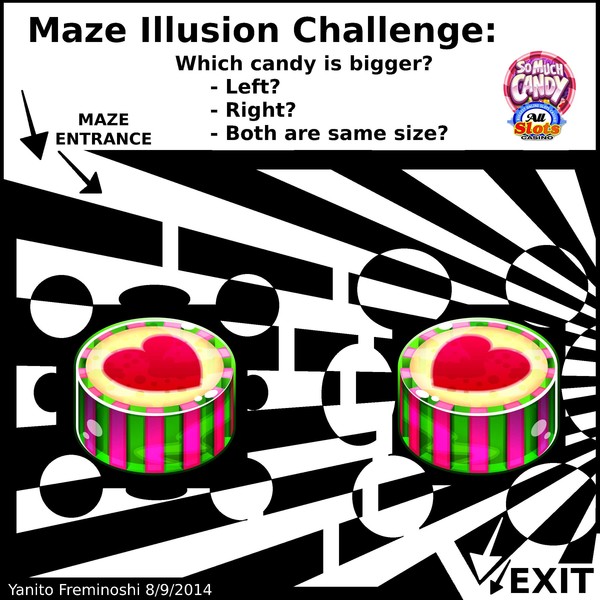 Heart Candy Maze Illusion
