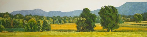 landscape art painting Fields