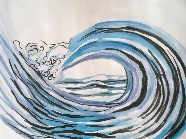 art 1111 sketh watercolor wave waves photography blues