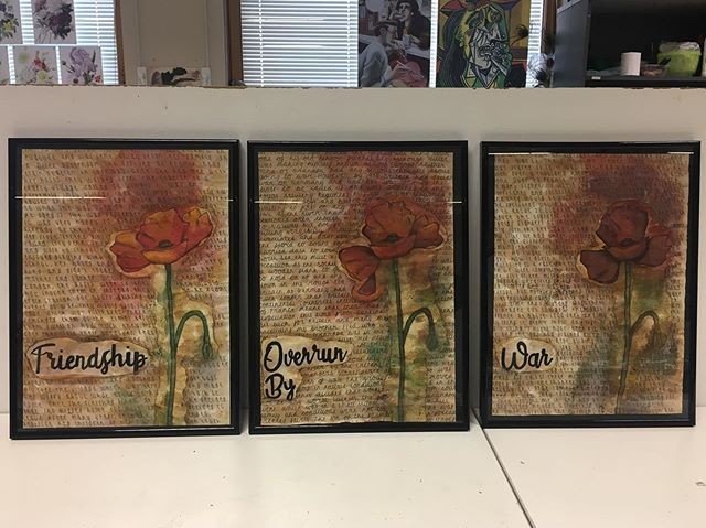 alevel art&design coursework final piece: ‘Friendship Through War’ (triptych)
- watercolour