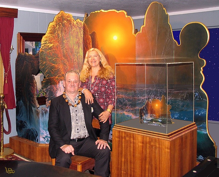 The Crystal Cave Stabile & Artist Loren Adams & his Wife Patricia