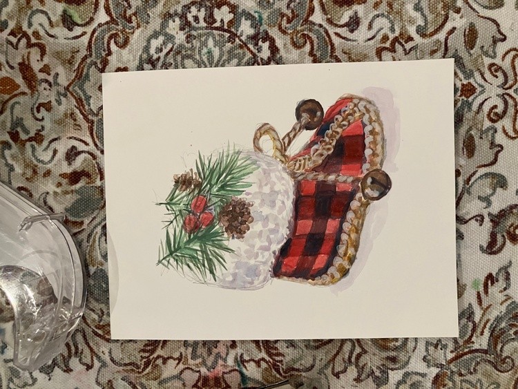 Plaid Christmas bootie, #2