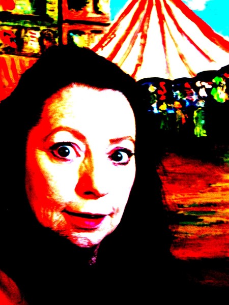 Self Portrait under Renoir's Carnival 1884
