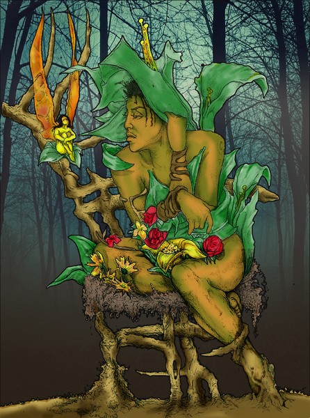 Lady in the woods