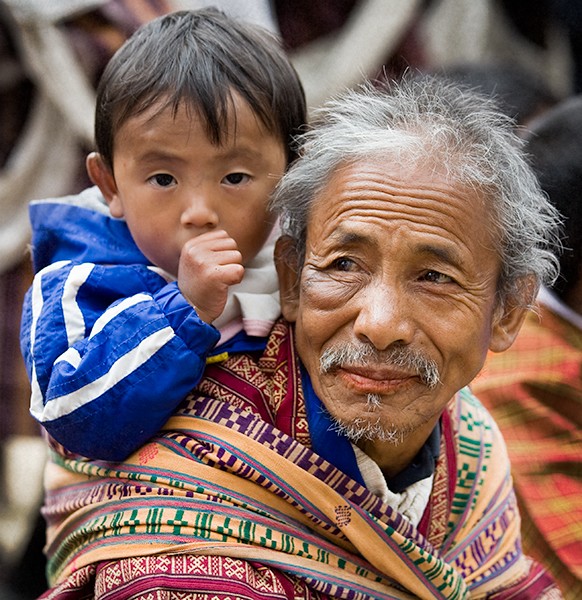 Grandfather and Child, In the Crowd