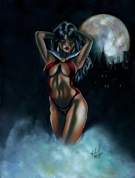 Vampirella Classic oil on paper