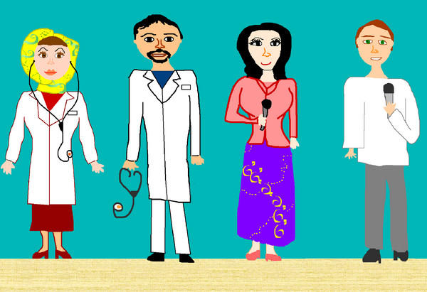 Afghans with professions