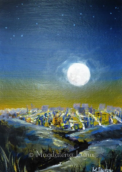 Clear night over the city