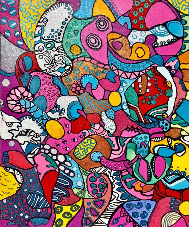 Colorful abstract art by Veera Zukova