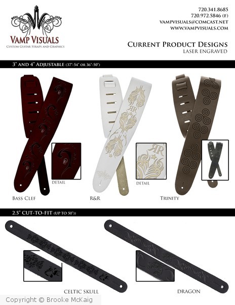 Leather Guitar Straps - Current Styles