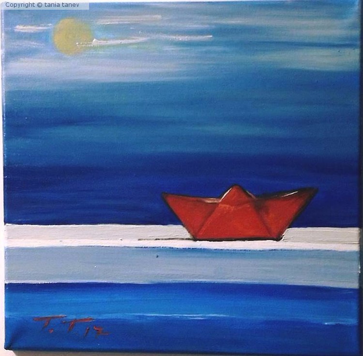 The Red paper Boat 