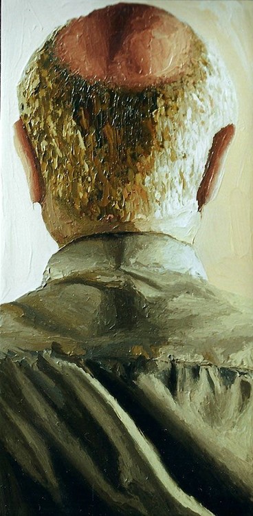 older man from back  paintings realistic artworks painting artist painter raphael perez