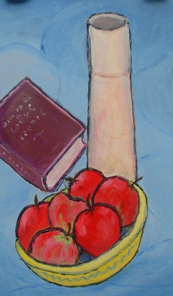 Books Apples & Vase