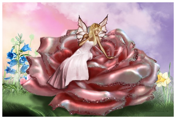 Pink Rose Faery