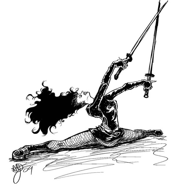 requested character art -Angel of D- Sword Girl
