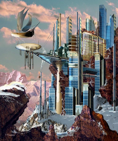 Snowcap cityscape