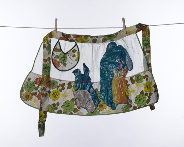 Two Blue Bunnies Apron