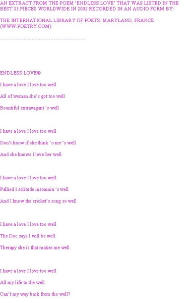 endless loves (extract)