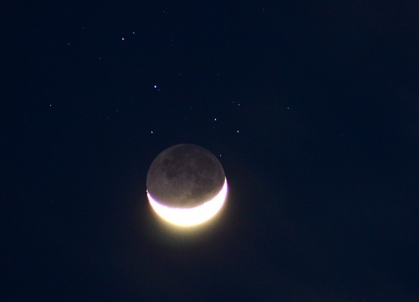 Moon in the Pleiades