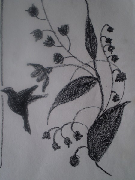 Hummingbird and Lily-of-the-Valley
