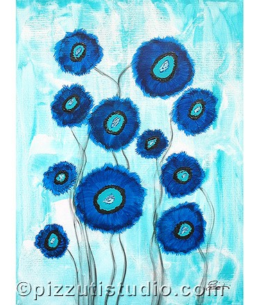 Blue Sunflowers