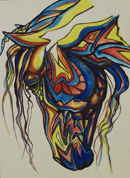 Horse Art Giclee Print On Canvas
