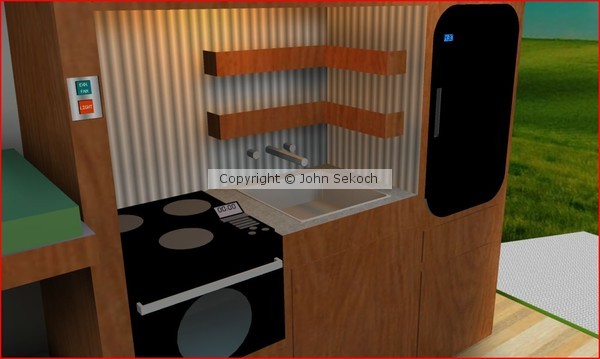 Kitchen high angle shot