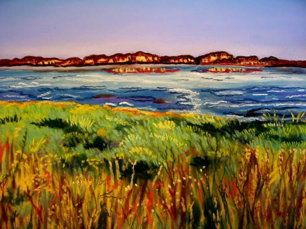 pastel of morning light and colors