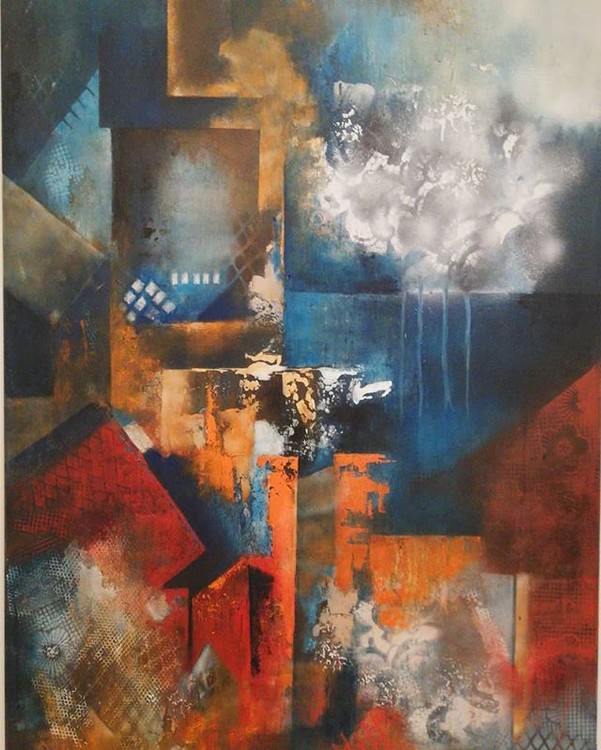 Acrilyc on canvas120x90 cmanalealart acrylicpainting artlover contemporaryartist abstractart imagine