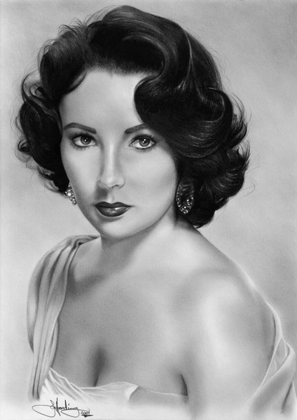 Elizabeth Taylor drawing
