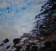  East climbing rock and stones towards 