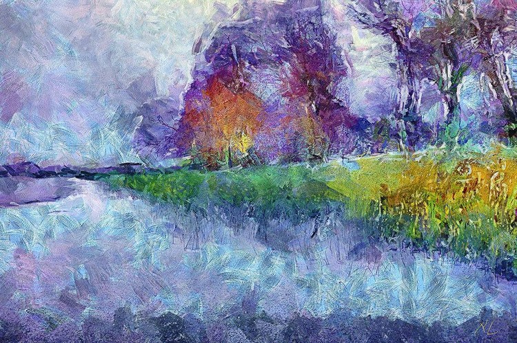 Apricot morning #3Nellie Vin ©Painting