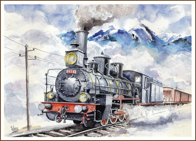 Railroad through the mountains