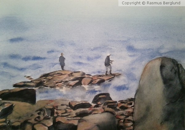 Two lonely fishermen
