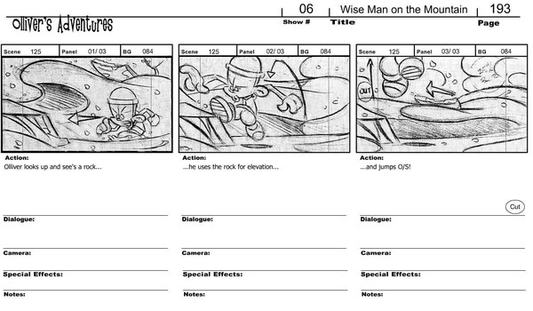 Olliver's Adventure Storyboard 02