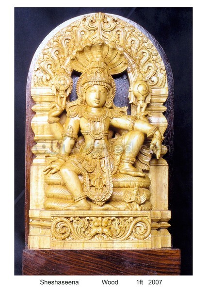 sheshaseena - vishnu seated on giant snake